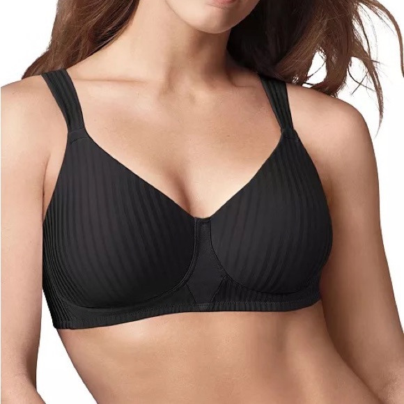 💥 SALE NWT Playtex Perfectly Smooth Bra Wireless in Black 4707 - Picture 1 of 4